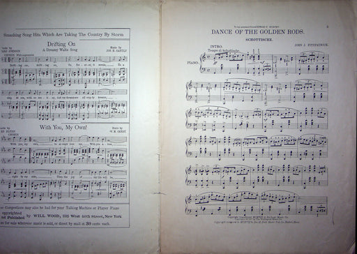 Sheet Music Dance Of The Golden Rods John Fitzpatrick 1908 Scotish Piano Song 2