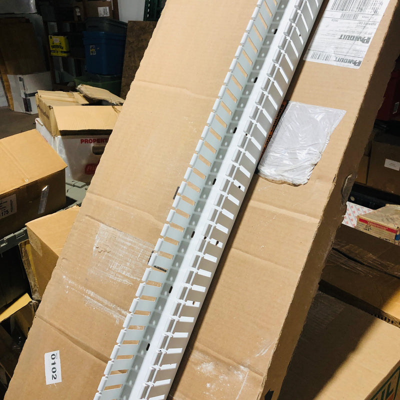 10-Pc Panduit H3X3WH6 Panduct Solid Hinged Wiring Duct Wall 6 Foot Sections