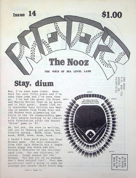 The Nooz Magazine April 1989 Liberal Alternative Akron Cleveland Indians Opener
