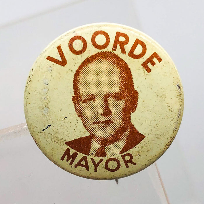 Voorde for Mayor Button Pin .75" South Bend Indiana Political Campaign Edward 4