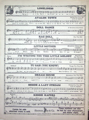 Sheet Music You Just You Larry Yoell Herb Scharlin Al Jacobs 1929 Love Song 3