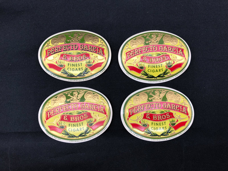 Perfecto Garcia & Bros Finest Cigars Label Box Wrapper Original Embossed Unused