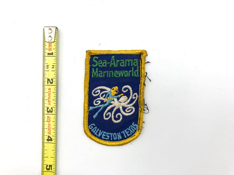 Vintage Sea Arama Marinworld Patch Galveston Texas Souvenir Embroidered