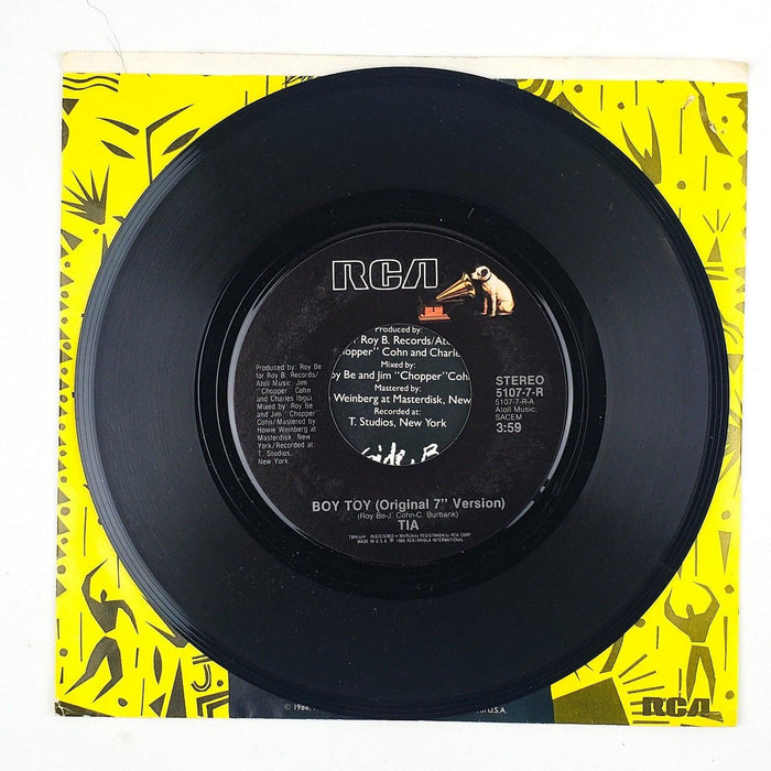 Tia Boy Toy Record 45 RPM Single 5107-7-R RCA 1986 4
