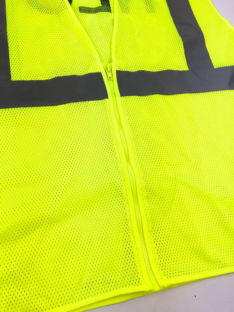 Hi-Visibility Yellow Green Mesh Safety Vest PIP 302-MVGZLY Size XL 2pk 4