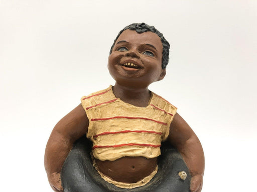 All Gods Children Figurine Bean Little Boy Resin Statue Clear Water Holcombe COA 2