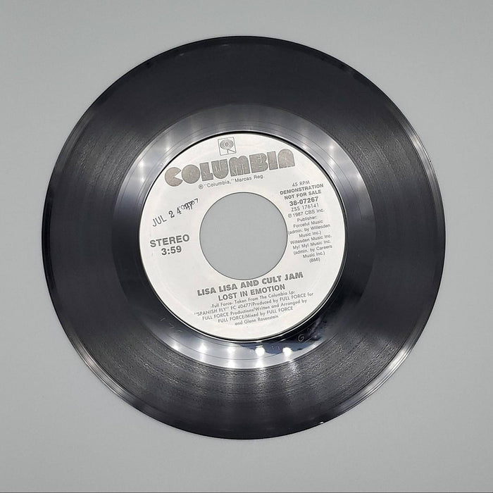 Lisa Lisa & Cult Jam Lost In Emotion Single Record Columbia 1987 38-07267 PROMO 1
