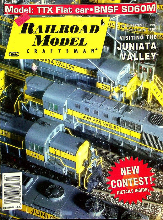 Railroad Model Craftsman Magazine September 1997 Vol 66 No 4 Juniata Valley