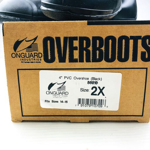 Onguard 86010 Overshoe Overboot Galoshes Rain Boot 2x Fits 13-14 PVC 4" Black 2