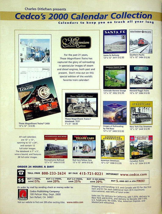 Trains Magazine January 2000 Vol 60 No 1 100 Years Of Railroading Across Century