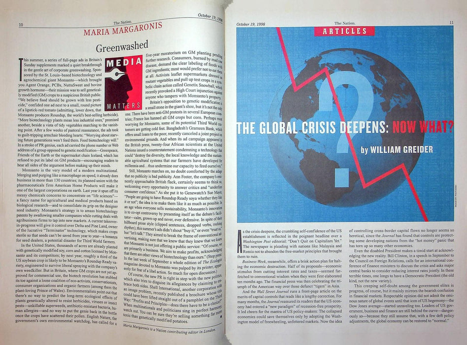 The Nation Magazine Oct 19 1998 Starrism Victor Navasky New World Order Trillin