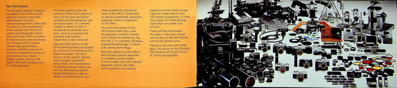 Vintage Olympus OM Camera Systems Brochure Fully Automatic OM-2