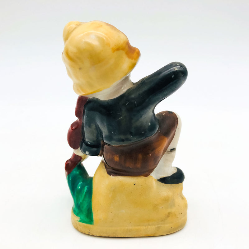 Occupied Japan Figurine Kewpie Musician Music Boy Playing Fiddle Violin 4" Cpy1