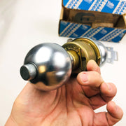 Yale Privacy Door Knob Locking 5302 Copenhagen 380BN US26D Satin Chrome New NOS 7