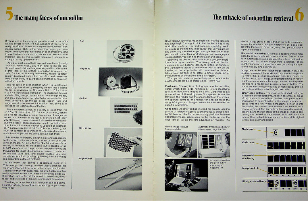 1971 Kodak Microfilm Information Management Systems Brochure Storage & Retrieval