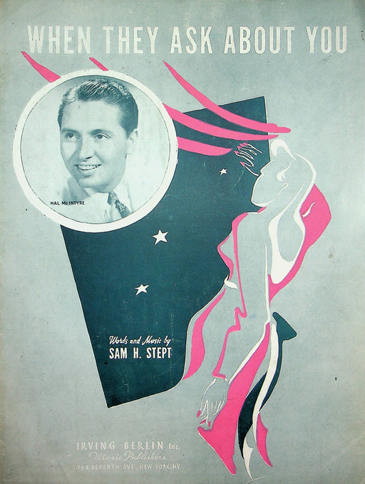 When They Ask About You Sheet Music Sam H Stept 1943 Piano Vocal Song Irving 1