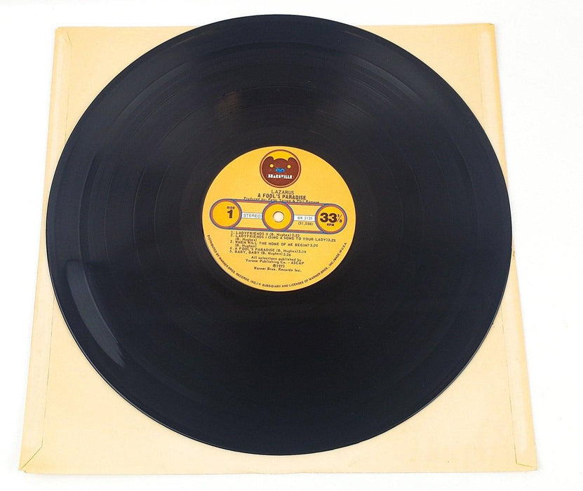 Lazarus A Fool's Paradise Record 33 RPM LP BR 2135 Bearsville Records 1973 1