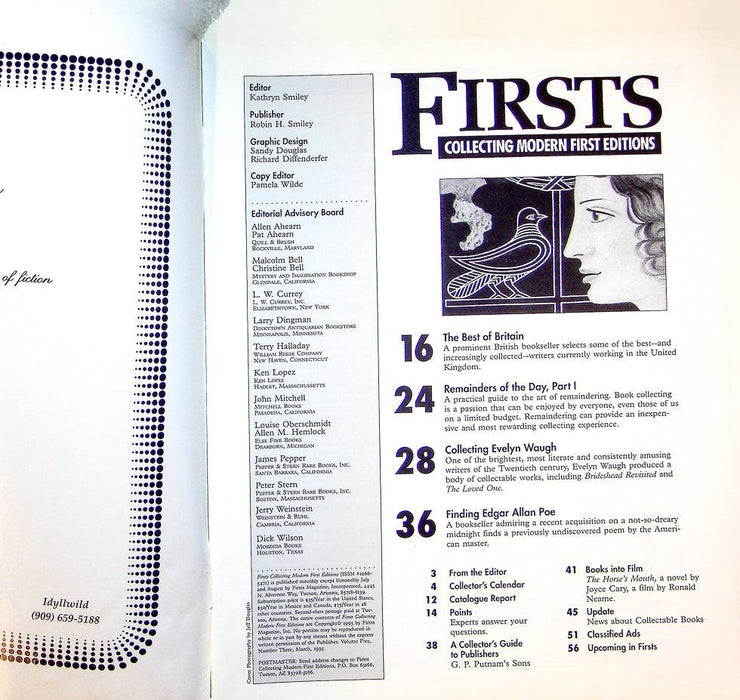 Firsts Magazine March 1995 Vol 5 No 3 Collecting Evelyn Waugh 2