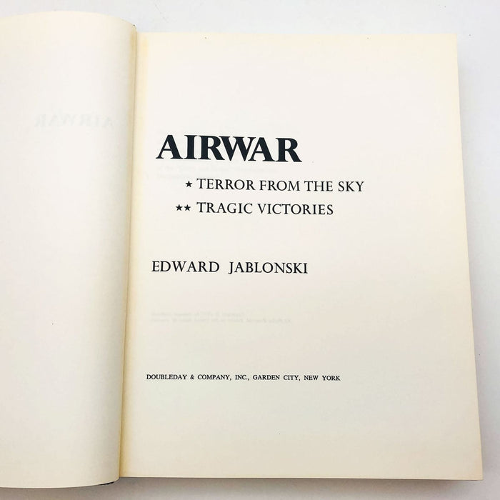 Airwar 1 Hardcover Edward Jablonski 1971 Book Club Edition WW2 Pearl Harbor DDay 6