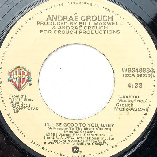 Andrae Crouch 45 RPM 7" Single I'll Be Good to You Baby / Hollywood Scene 1
