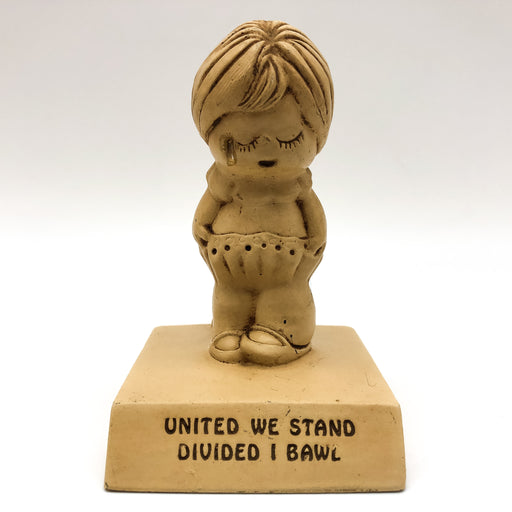 Vintage Paula Figurine United We Stand Divided I Bawl Little Girl Crying 1970 1