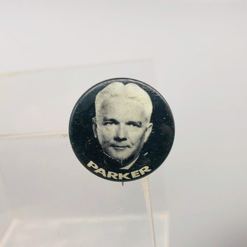 Parker Political Campaign Button Pin .875" Lithographers Union Label Vintage 24