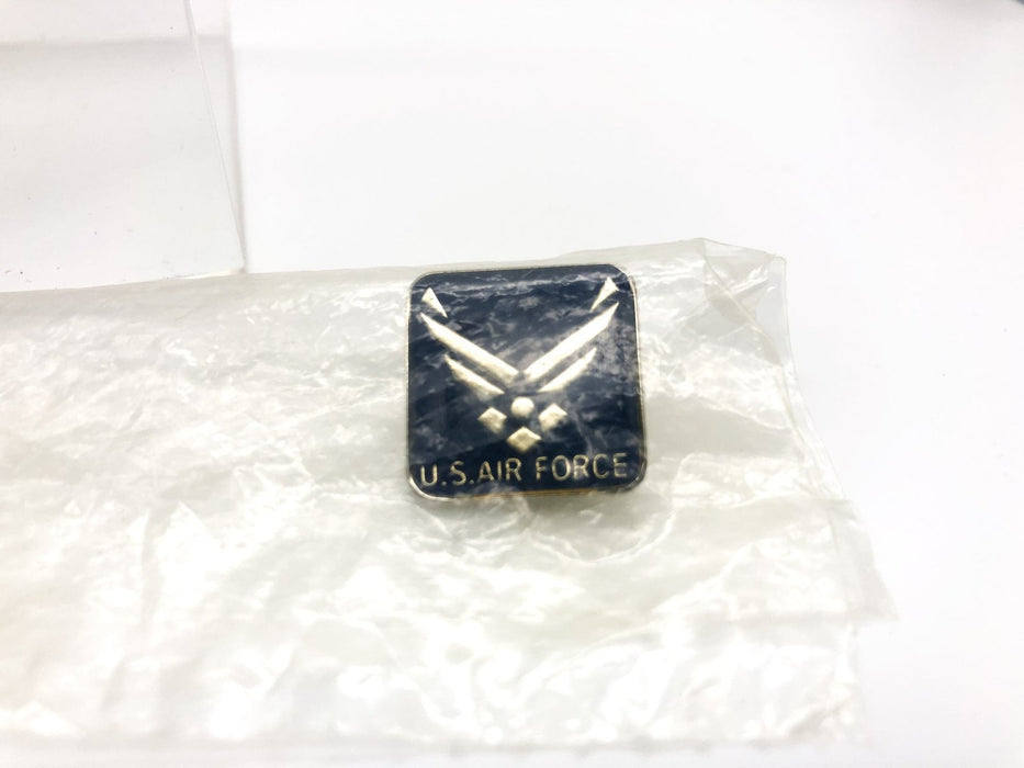 US Air Force Lapel Pin USAF Wings Blue Chrome Logo Insignia Epoxy Enamel NEW 2