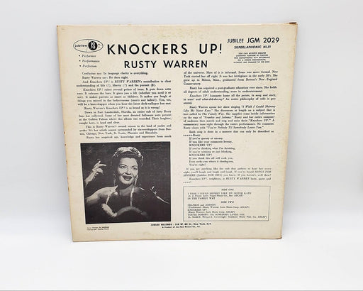 Rusty Warren Knockers Up! LP Record Jubilee JGM-2029 Superlaphonic Hi-Fi 2
