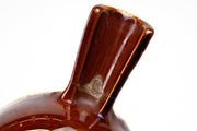 Vintage McCoy: Decorative Drip Stoneware - USA Cup & Small Crock, Brown & Cream 6