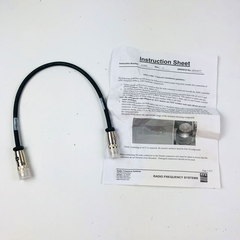 RFS CA005-7 AISG 2.0 Cable Male To Female New Old Stock Radio Frequency Systems