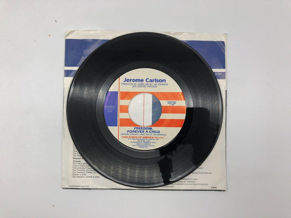 Jerome Carlson Freedom, Forever A Child Record 45 Single COA-859S Carlsongs 1988 3