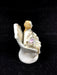 Occupied Japan Victorian Gentleman Sitting in Chair Ghost White Gold Accents 3" 2