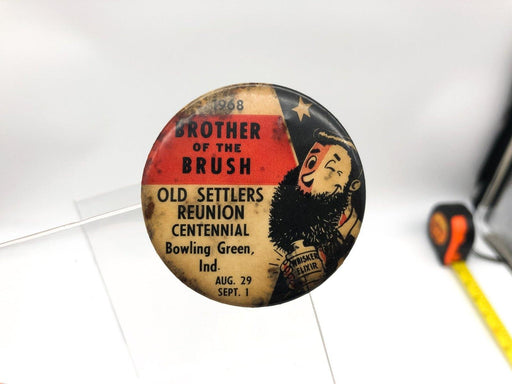 Brother of the Brush Button Pinback Old Settlers Reunion Bowling Green Indiana 2