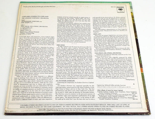 Copland Copland Conducts Copland 33 RPM LP Record Columbia 1970 MS 7375 2