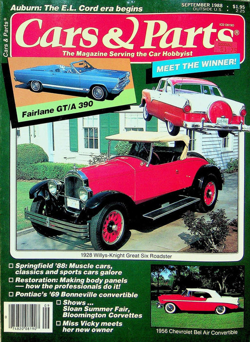 Cars & Parts Magazine September 1988 Vol 31 No 9 1928 Willys-Knight Great Six