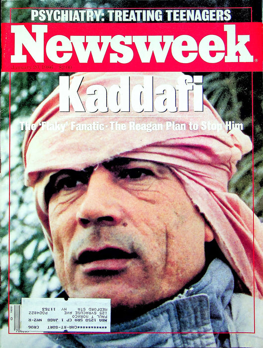 Newsweek Magazine January 20 1986 Kaddafi Libya MIA in Vietnam Al Casey USPS