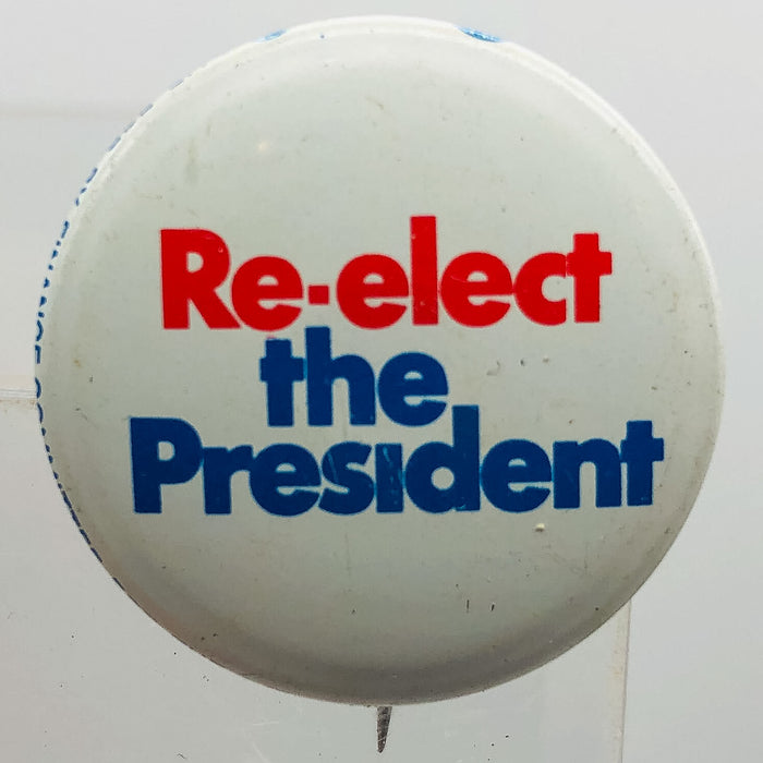 Vintage Re Elect President Nixon Button 1" Pinback Finance Committee Union 1