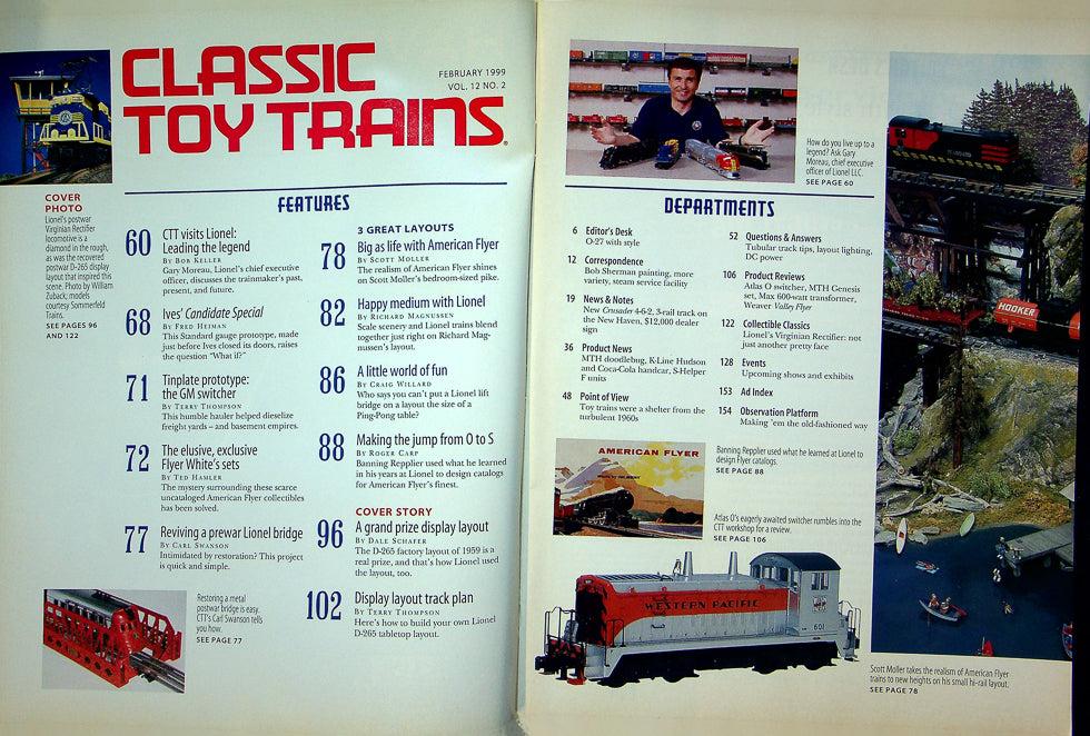 Classic Toy Trains Magazine February 1999 Vol 12 No 2 Lionel Display Surprise