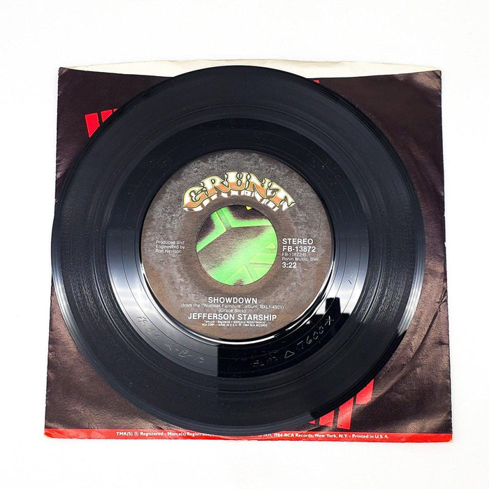 Jefferson Starship Layin' It On The Line 45 RPM Single Record Grunt 1984 4