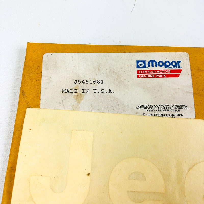 Mopar J5461681 Jeep Decal White for CJ Scrambler 81-86 OEM New Old Stock NOS