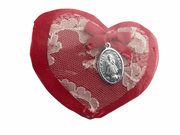 Vintage Saint John of God Charm Pendent Medal Handmade with Prayer Devotion Card 3