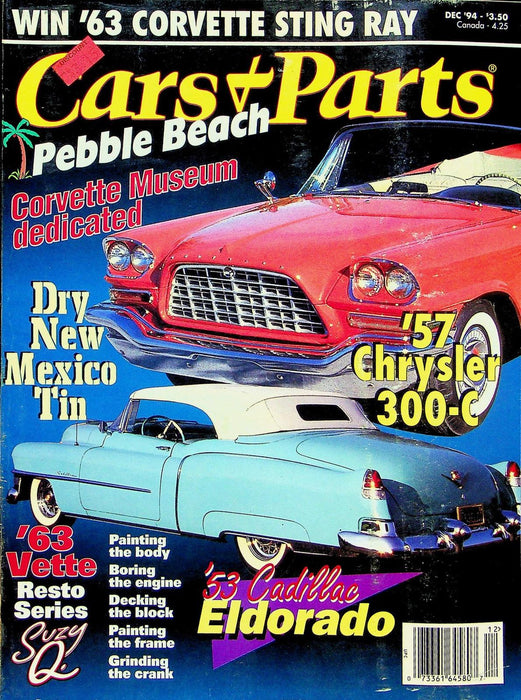 Cars & Parts Magazine December 1994 Vol 37 No 12 Pebble Beach Corvette Museum