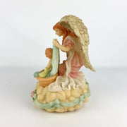 Heritage House Angel Bathing Baby Always Song Rocking Music Box 3