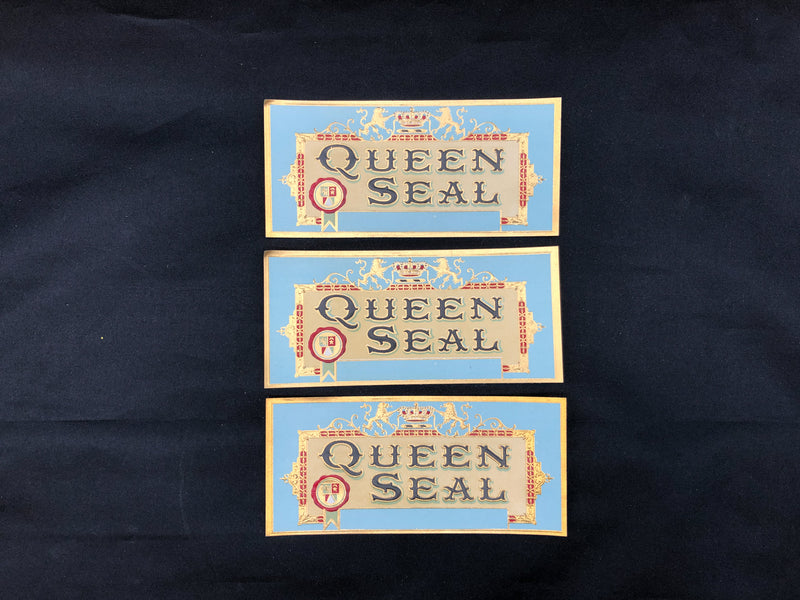 Queen Seal Cigar Label Box Wrapper Original Embossed Unused Vintage Tobacco