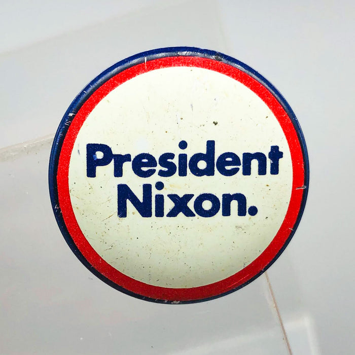 President Nixon Button 1" Pin Presidential Political Campaign Red White Blue 9