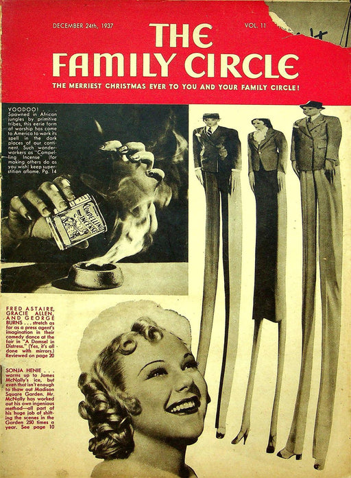 The Family Circle Magazine December 24 1937 Vol 11 No Fred Astaire, George Burns 1