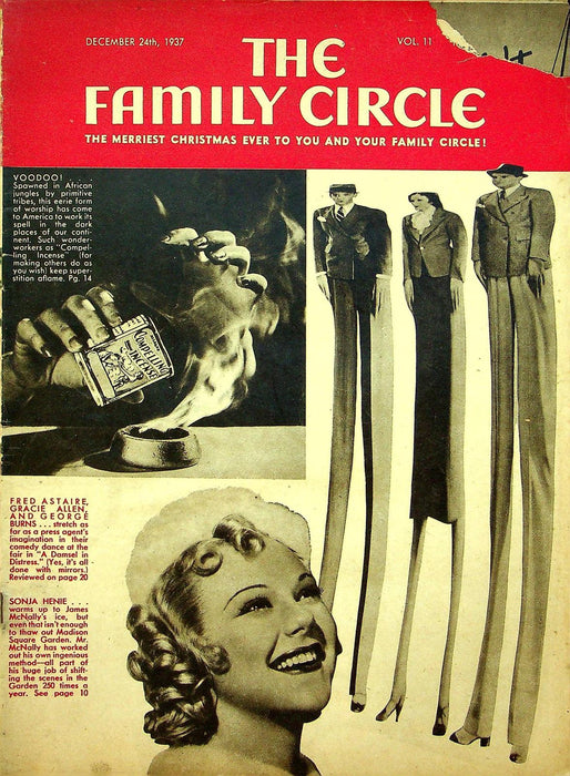 The Family Circle Magazine December 24 1937 Vol 11 No Fred Astaire, George Burns 1