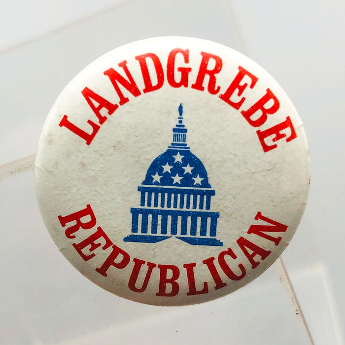 Earl Landgrebe Republican Button 1" Pin Congressman Nixon Defender Watergate 2