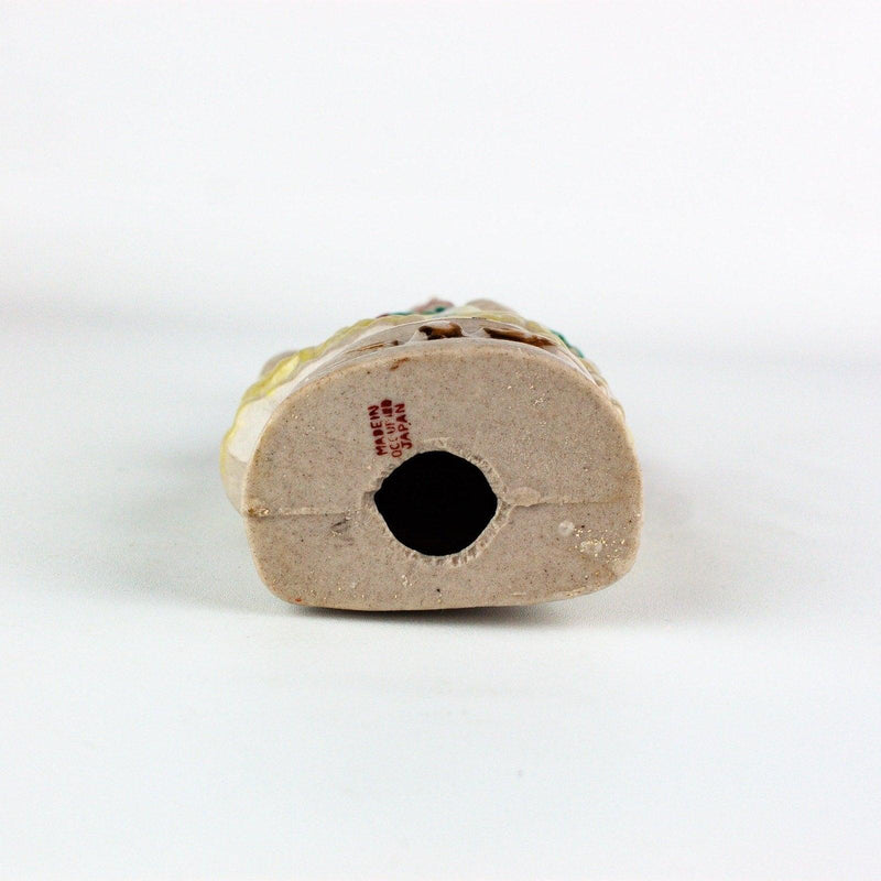 Occupied Japan Victorian Woman w/ Red Yellow Dress 7 Inches 4