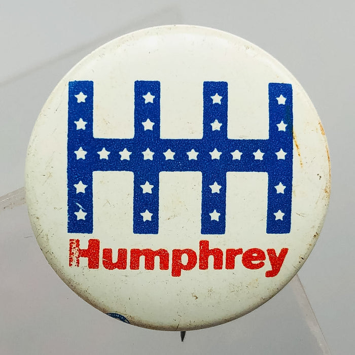 Hubert Horatio Humphrey HHH Stars Button Pin 1" Presidential Campaign Politics 3